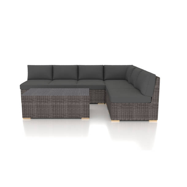 Harmonia Living Dune Outdoor 3 Seat Patio Sofa with Sunbrella